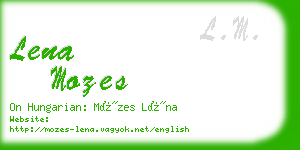 lena mozes business card